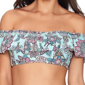 Vera BradleyWomens Derert Floral Ruffle Bikini Top